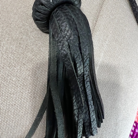 Luxurious Black and Gold Tassel Necklace - Picture 4 of 5